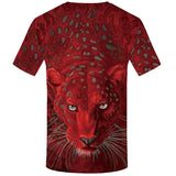 Red Leopard Printed T shirt