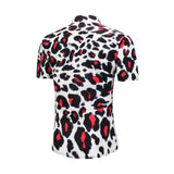 Red leopard Men Shirt Summer Style