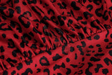 2020 Red Leopard Print Dress Long Sleeve