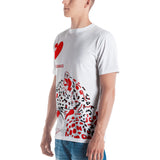 Street Genius Red Leopard Original Artwork T-Shirt (ALL OVER SHIRT)