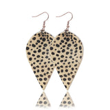 Red Leopard Print Petal Dangle Earrings for Girls/Women Gifts