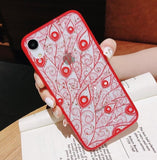Sequins Glitter Leopard Red Case For iPhone 8 plus 6 6s plus 7 plus Cover For iPhone XS XR XS Max X Phone Bags coque capa