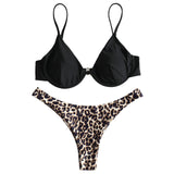 Women Bathing Suit Leopard Print Two Piece Swimsuits For Women